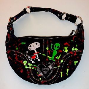 👻 Coach redesigned paint splatter hobo, Horror, Halloween bag, tote, graphic